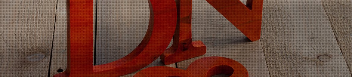 drewniane litery 3d